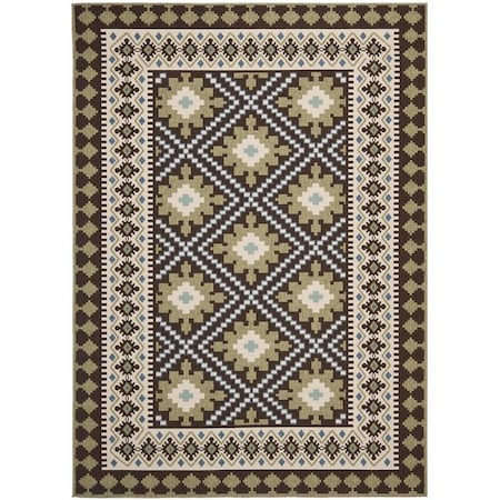 Safavieh Veranda Power Loomed Rectangle Area Rug Chocolate & Green - 8 ft. x 11 ft.2 in. VER099-0624-8